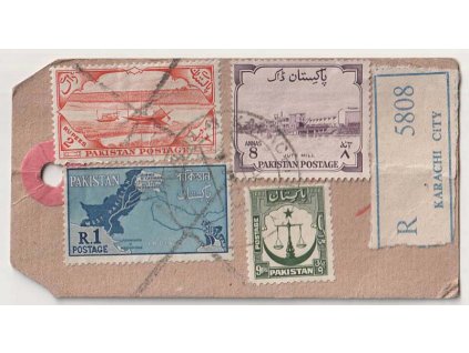 Pakistán, 1961, DR Karachi, R-let. visačka z kufru, lom