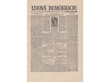 Lidová Demokracie, miniaturní noviny - reklamní leták