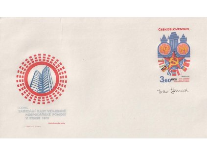 Strnad, podpis na celinové obálce z roku 1973
