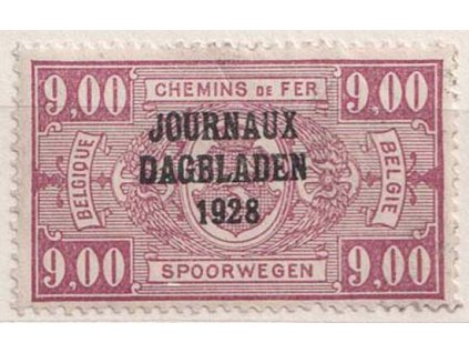 1928, 9 Fr Zeitungspaketmarken, MiNr.17, * po nálepce, dv