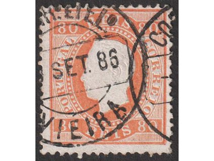 1870, 80 R Luis, MiNr.40B, razítkované