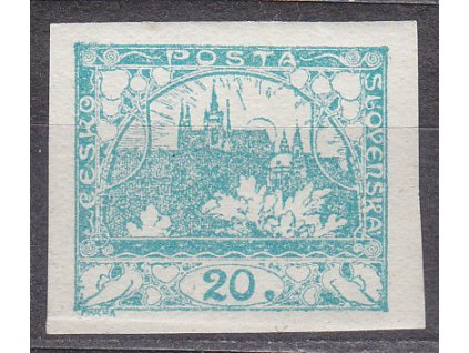 20h modrozelená, DV - tečka, Nr.8, * po nálepce, ilustrační foto