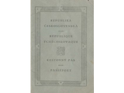 Cestovný pas z roku 1922, kompletní, stopy používání