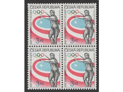 1996, 3 Kč Atlanta, DO - slabší tisk "3", Nr.DO116, **