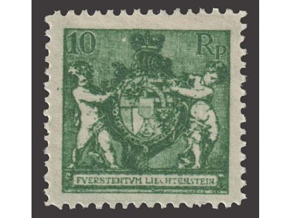 1921, 10 Rp Znak, L 12 1/2, MiNr.50B, * po nálepce