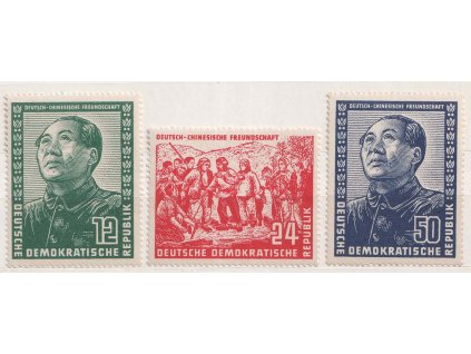 1951, 12-50 Pf série Mao Zedong, lehké daktyly, **
