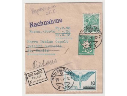 1941, celinová páska 5 C, dobírka, DR Neu-Allschwill
