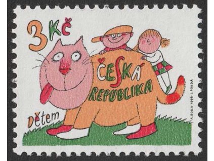 1996, 3 Kč Dětem, DV - ryska na nose, Nr.117, **