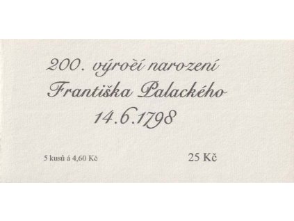 1998, 200. výročí narození Františka Palackého, **