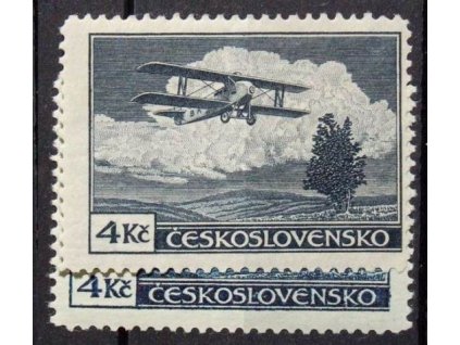 1930, 4Kč modrá, 2 kusy - typ I a II, Nr.L11I,II, **/*, ilustrační foto