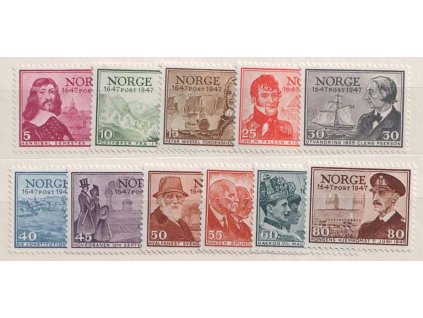 1947, 5-80 Q Výročí pošty, MiNr.323-33, **