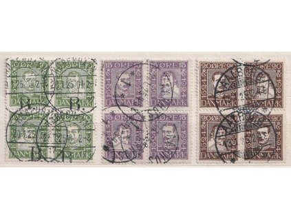 1924, 10-20 Q Výročí pošty, 4bloky, Nr.131-42, razítko