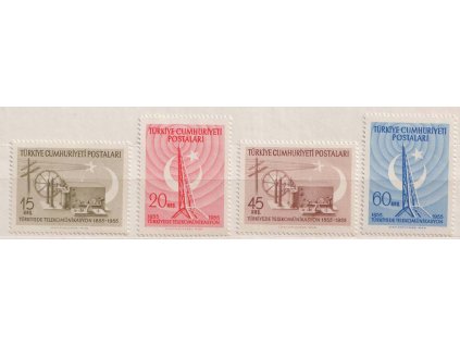 1955, 15-60 K série Pošta, MiNr.1436-39, **