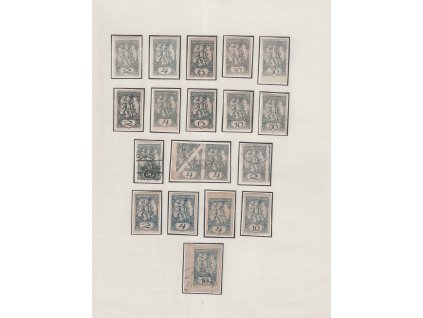 1920, studijní sbírka známek na 5 albových listech, *