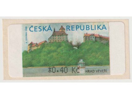 2000, 0.40 Kč Hrad Veveří, VV - silná čára v "R",  **