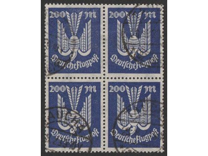 1923, 200 Pf letecká, 4blok, MiNr.267, razítkované