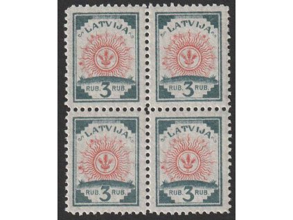 Latvija, 1919, 3 R Znak, 4blok, MiNr.30, **