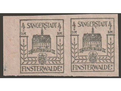 Finsterwalde, 1946, 4 Pf Radnice, posun molety, **