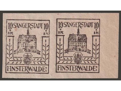 Finsterwalde, 1946, 10 Pf Radnice, posun molety, **