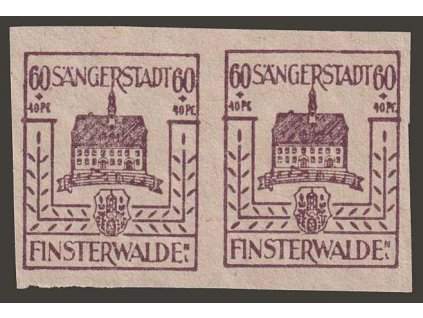 Finsterwalde, 1946, 60 Pf Radnice, posun molety, **