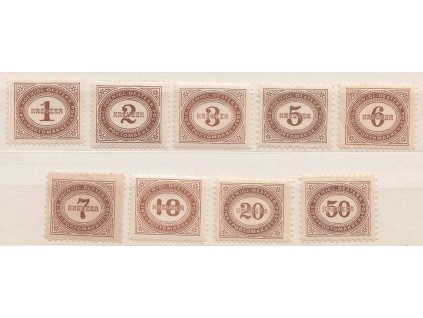 1894, 1-50 Kr série, MiNr.1-9, **/* , 50 Kr **