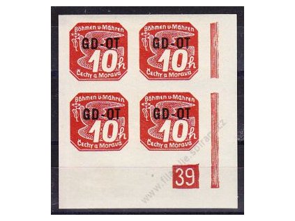 10h GD-OT, roh. 4blok s DČ 39 - protikus k DČ 2, Nr.OT1, **