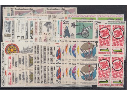 1970, kompletní ročník výplatních známek ve 4bloku, **