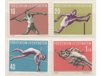 1956, 10Rp-1Fr série Sport, MiNr.342-45, **/*