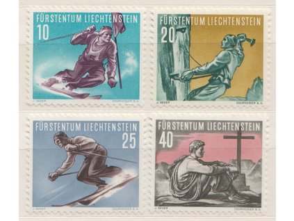 1955, 10-40Rp série Sport, MiNr.334-37, **