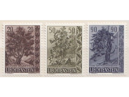 1958, 20-90 Rp série Stromy, MiNr.371-73, **