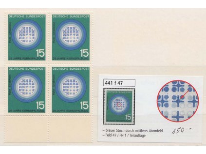 1964, 15 Pf Reaktor, DV - čára, MiNr.441, ** , ZP 47