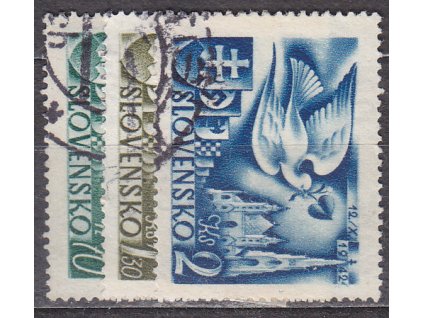1942, 70h-2Ks Poštovní kongres, série, Nr.72-4, razítkované, ilustrační foto
