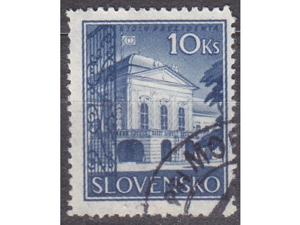 1940, 10Ks Prezidenský palác, průsvitka, Nr.46z, razítkované, ilustrační foto