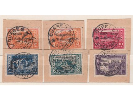 1925, 1Q/2Q-1Fr série, MiNr.111-12,113-17, chybí známka
