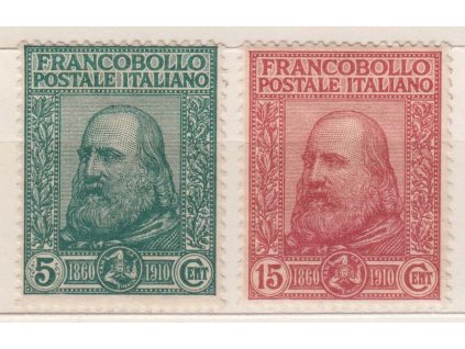 1910, 5-15 C série Garibaldi, MiNr.95-96, * po nálepce