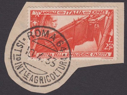1932, 2.50 L letecká, výstřižek, MiNr.434