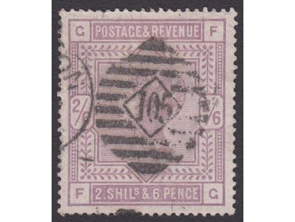 1883, 2.6 Sh´P Viktoria, MiNr.82x, razítko, drobná vada