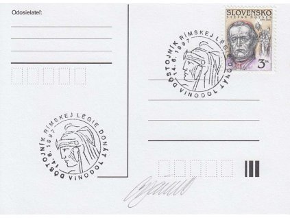 Cigánik, podpis na kartě z roku 1997