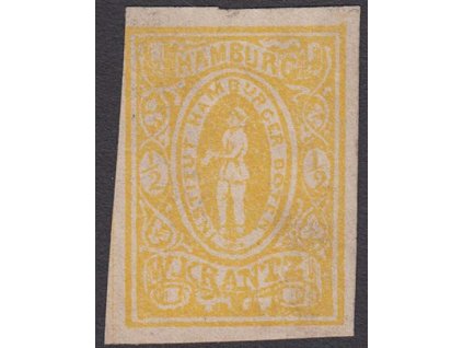 Hamburg, 1863, 1/2 Sch Boten-Marken, hledané, MiNr.6, (*)