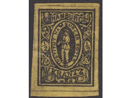 Hamburg, 1863, 1 Sch Boten-Marken, MiNr.7, (*) , dv