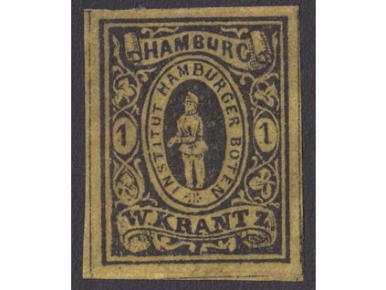 Hamburg, 1863, 1 Sch Boten-Marken, MiNr.7, (*)