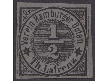 Hamburg, 1863, 1/2 Sch Boten-Marken, MiNr.12, (*)