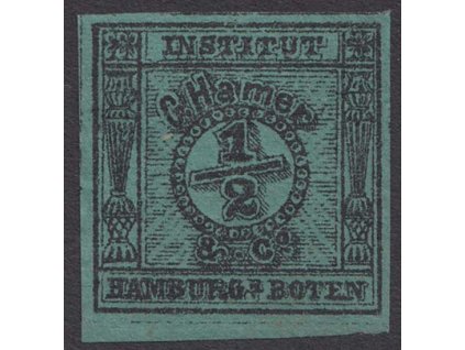 Hamburg, 1861, 1/2 Sch Boten-Marken, MiNr.1, (*)