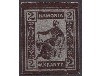 Hamburg, 1863, 2 Sch Boten-Marken, MiNr.11, (*) , dv