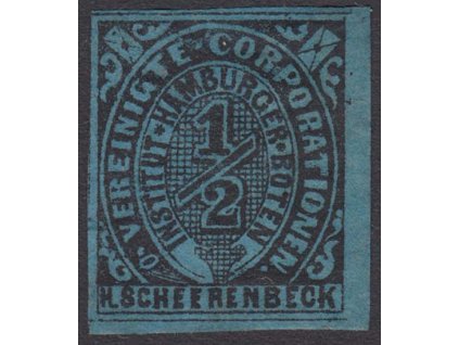 Hamburg, 1862, 1/2 Sch Boten-Marken, MiNr.4, (*)