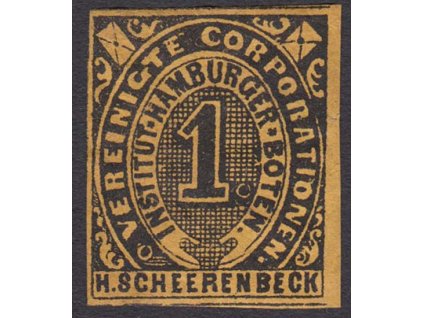 Hamburg, 1862, 1 Sch Boten-Marken, MiNr.5, (*)