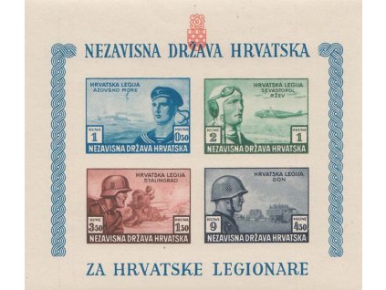 1943, 1-9 K aršík Legionáři, MiNr.Bl.5B, **