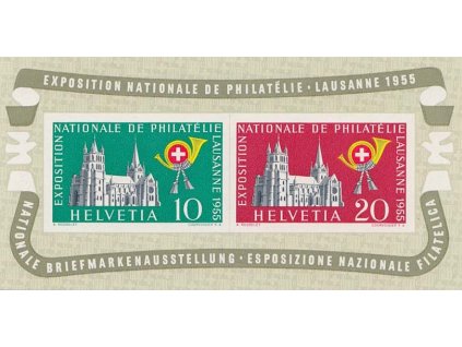 1955, 10-20 C aršík Lausanne, MiNr.Bl.15, **