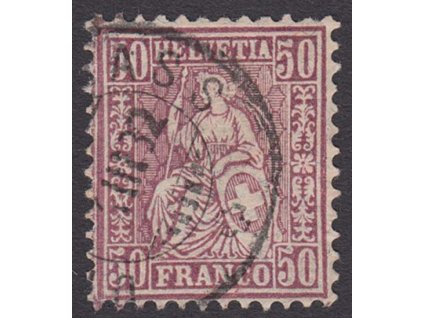 1881, 50 C Helvetia, MiNr.43, razítkované