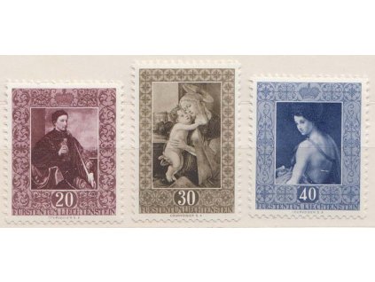 1952, 20-40 Rp série Obrazy, MiNr.306-8, **